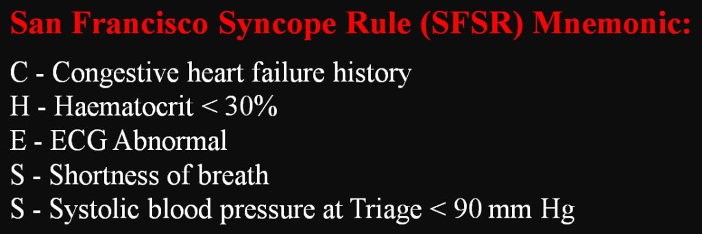 San_Francisco_Syncope_Rule_SFSR_CHESS_Mnemonic