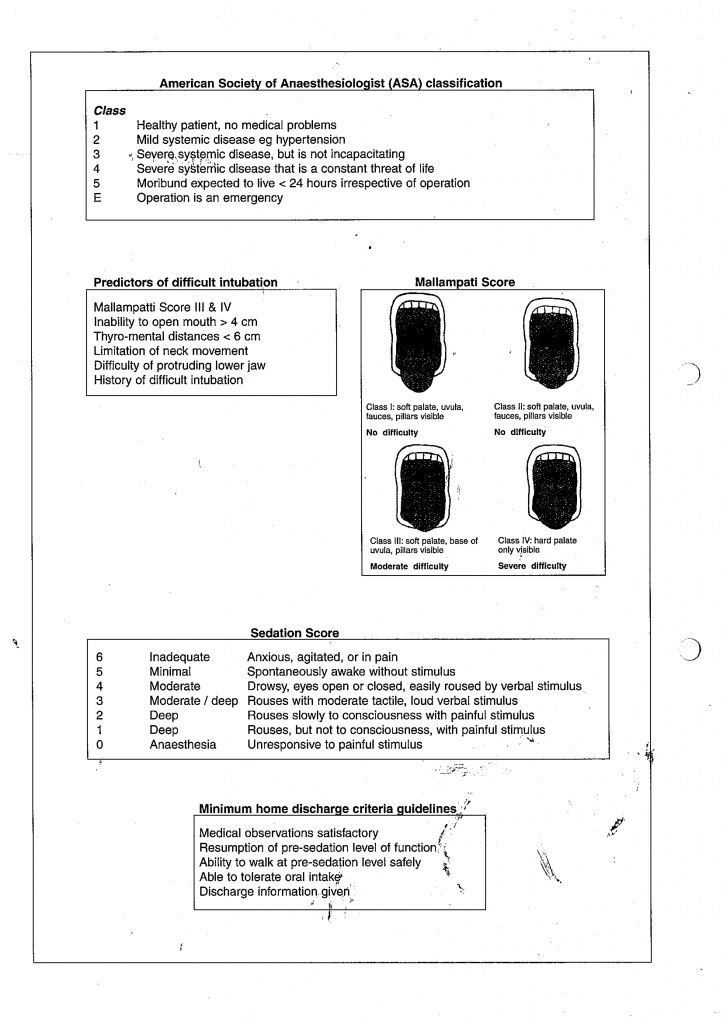 Procedural sedation record pg 2