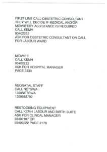 O&G Contacts list
