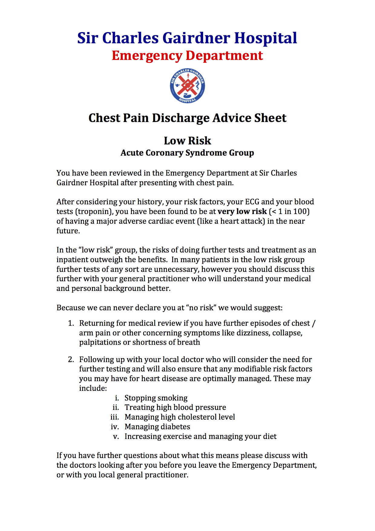 Cme 12 3 15 Scgh Ed Chest Pain Pathway Charlie S Ed