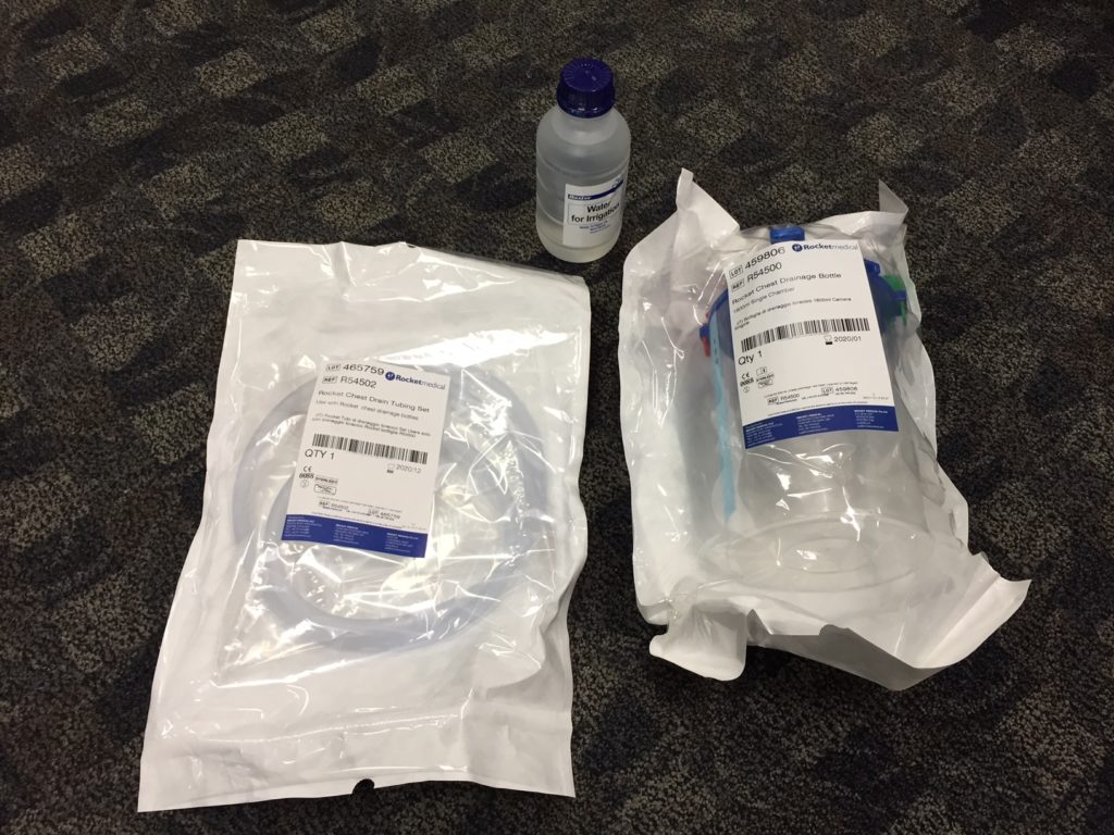 Drainage bottle and tubing